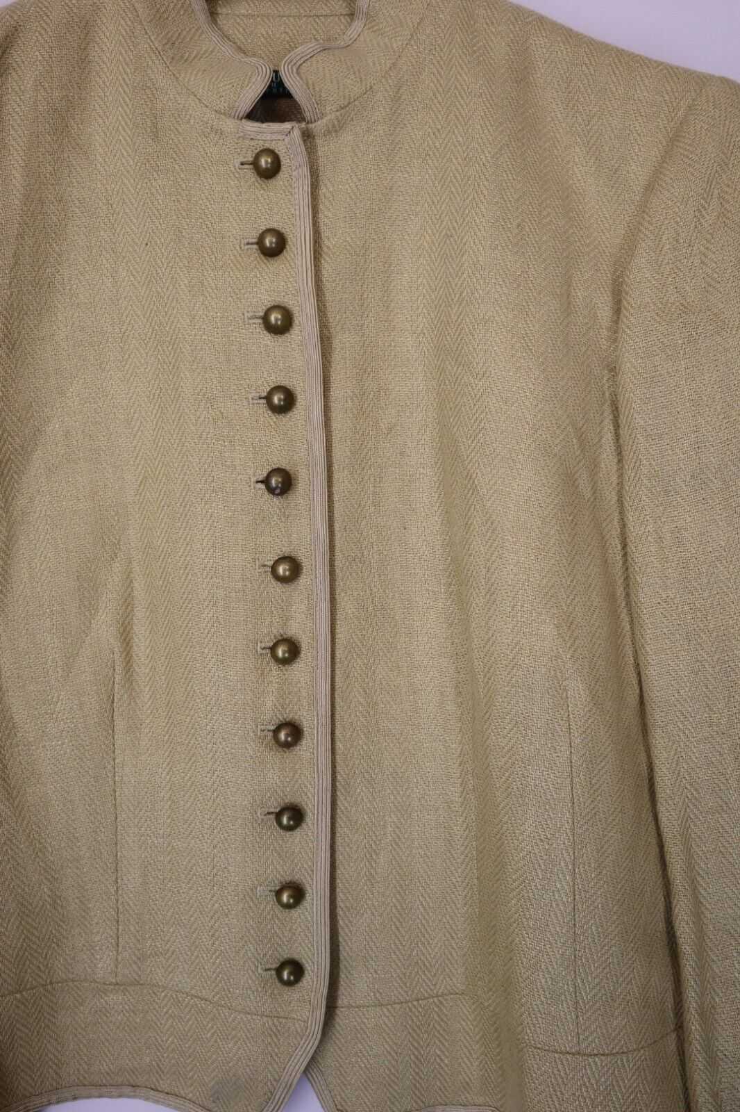 Camicia Ralph Lauren Petite Taglia 14p Donna Logo Lino (TG.46 IT)