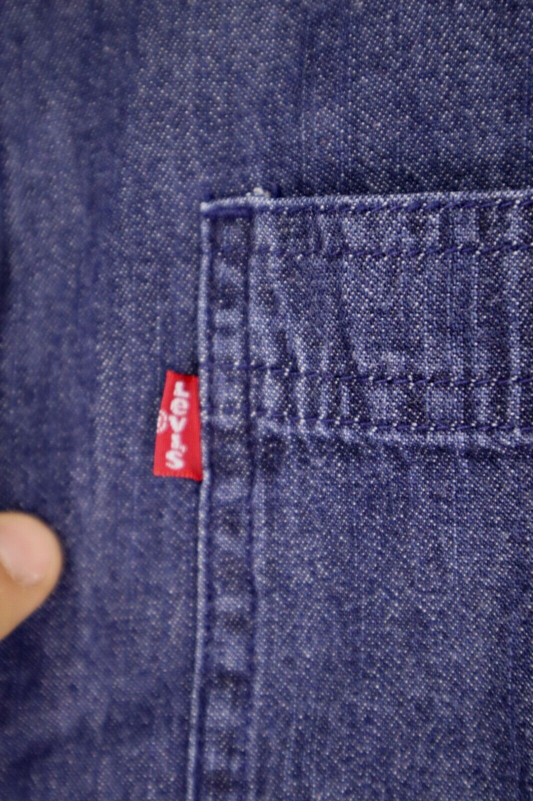 Levis - Camicia Uomo M Comfort Blu Notte Cotone Manica lunga Pre Owned TG.M