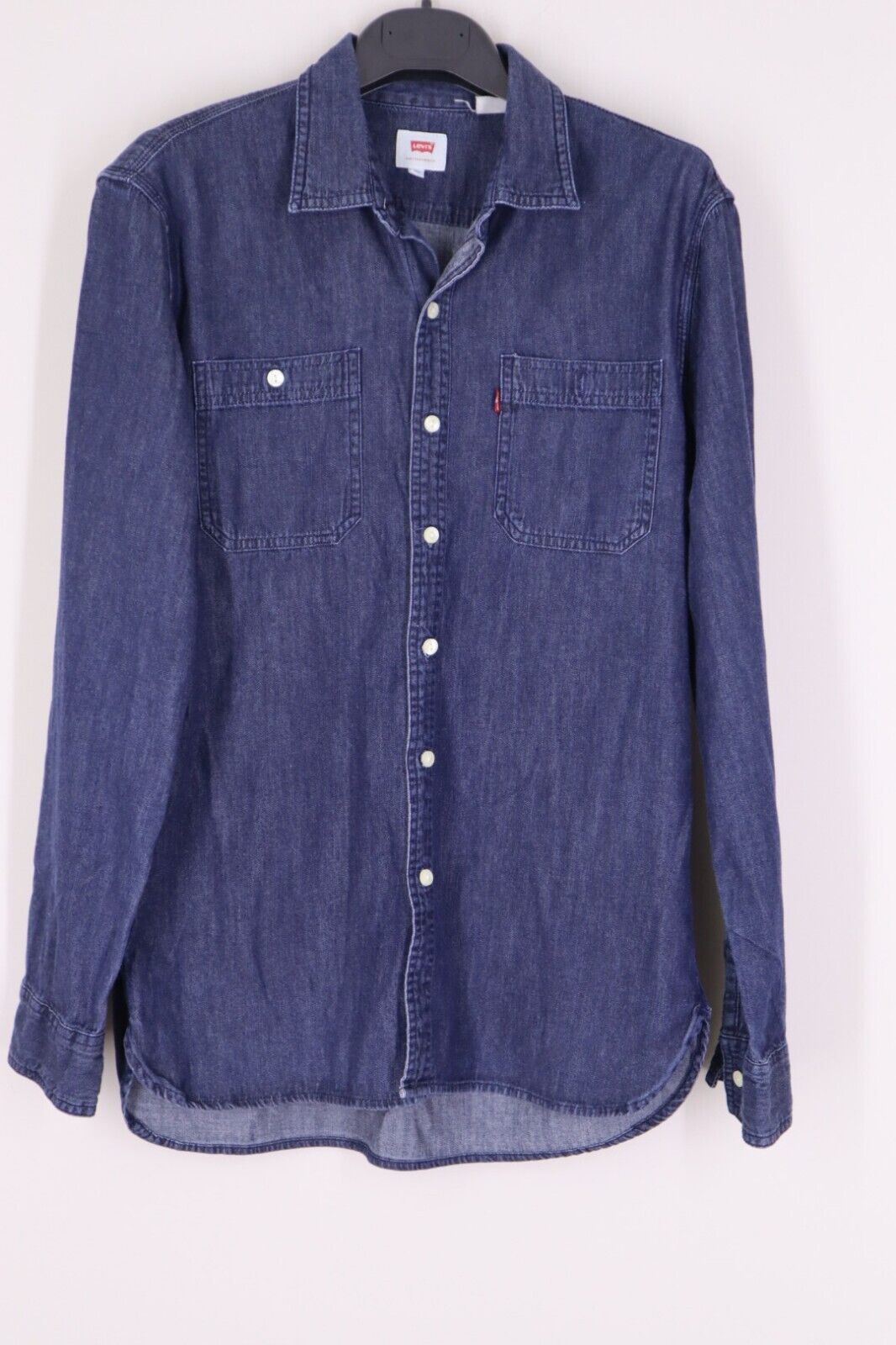 Levis - Camicia Uomo M Comfort Blu Notte Cotone Manica lunga Pre Owned TG.M