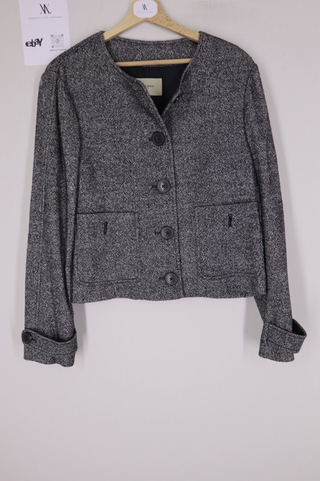 Burberry Giacca Blazer Lana Donna TG 46 IT SIZE L