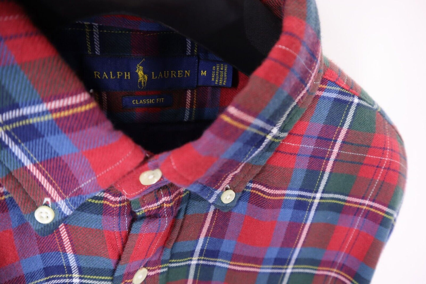 RALPH LAUREN - CAMICIA UOMO MAN SHIRT TG.M SIZE M CLASSIC FIT SCOZZESE