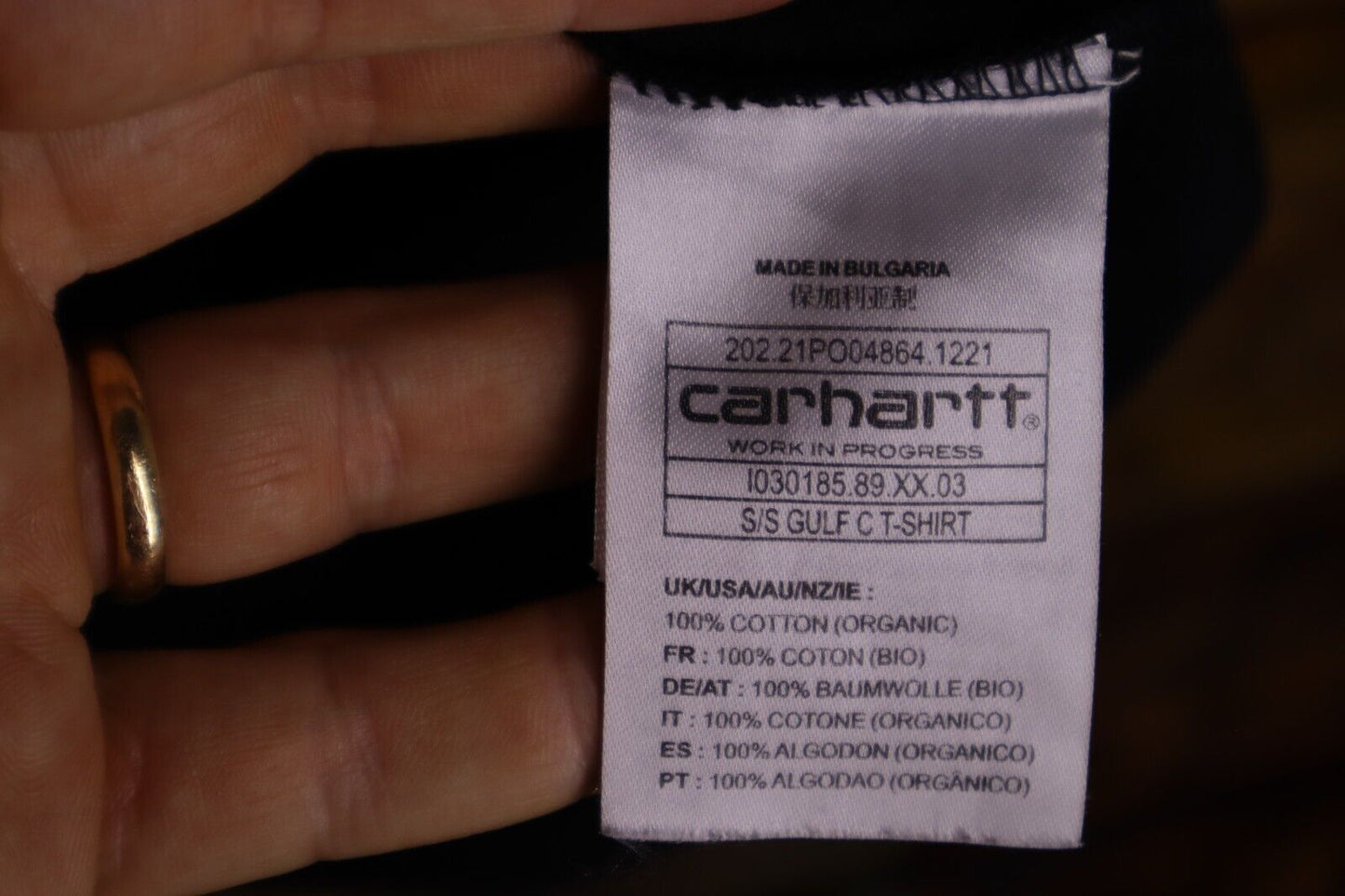 T-SHIRT Carhartt TG XS Uomo COLORE NERO Logo t-shirt casual modern