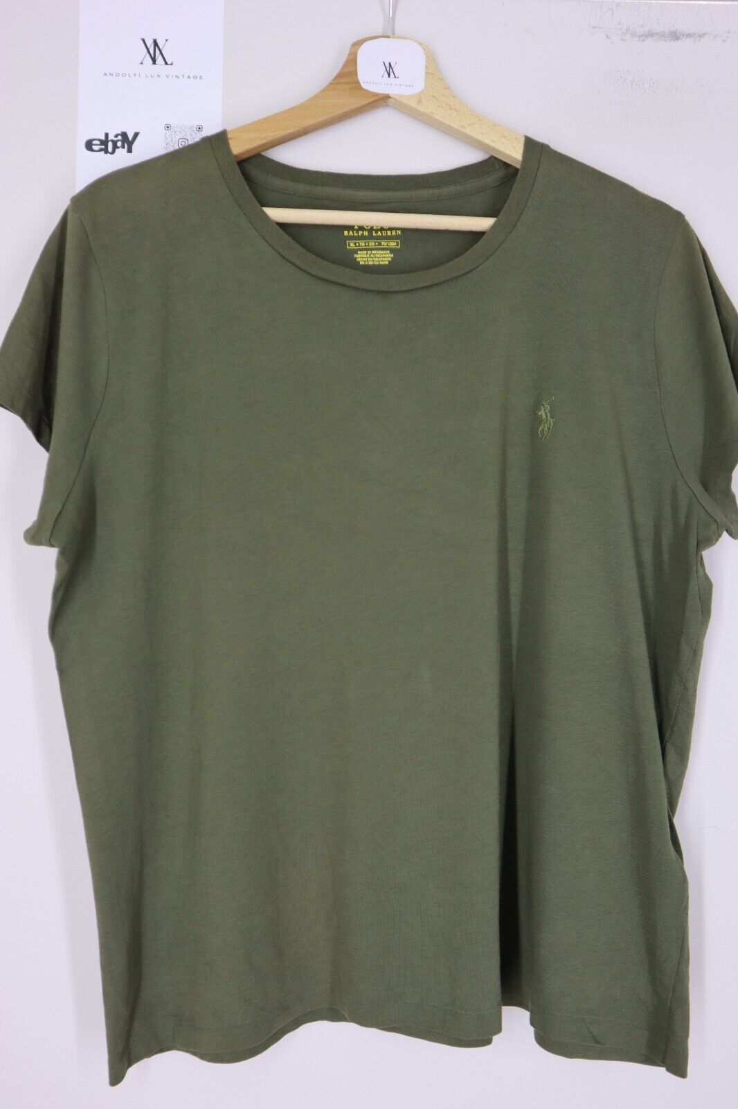 Ralph Lauren - T-Shirt Donna Cotone Woman Logo TG XL SIZE XL Manica corta