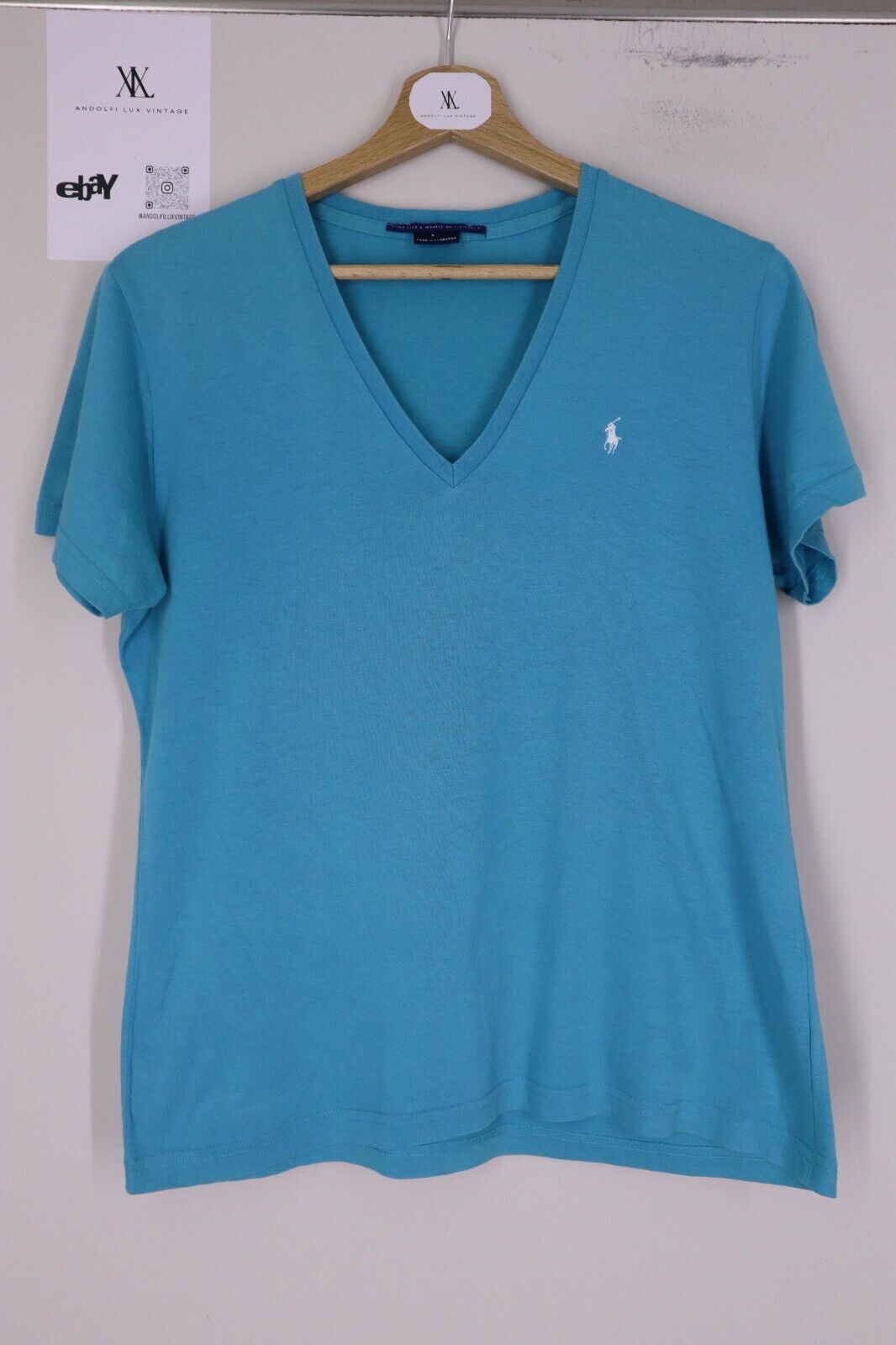 Ralph Lauren - T-Shirt Donna Cotone Woman Logo TG L SIZE L Manica corta