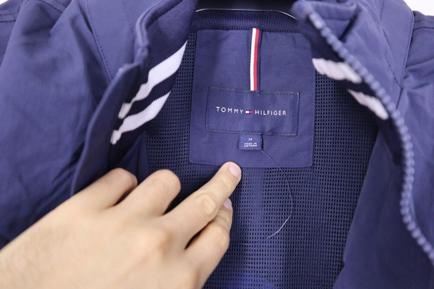 TOMMY HILFIGER - Giubbotto Giubbino Jacket Giacca TG.M Uomo Man Blue