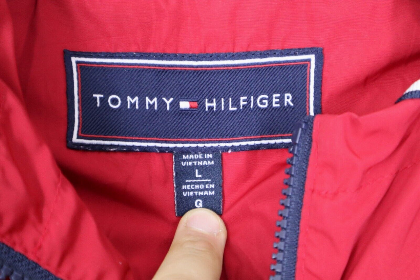 TOMMY HILFIGER - Giubbotto Giubbino Jacket Giacca TG.L Uomo Man Red Rosso