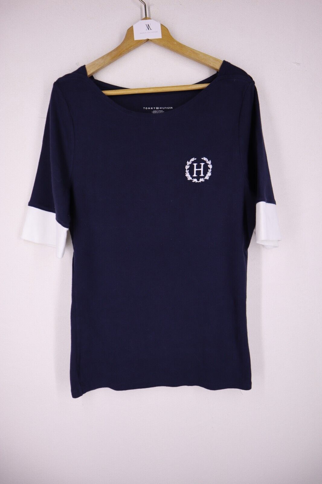 TOMMY HILFIGER T-Shirt Logo maglietta donna WOMAN TG L SIZE L con manica corta