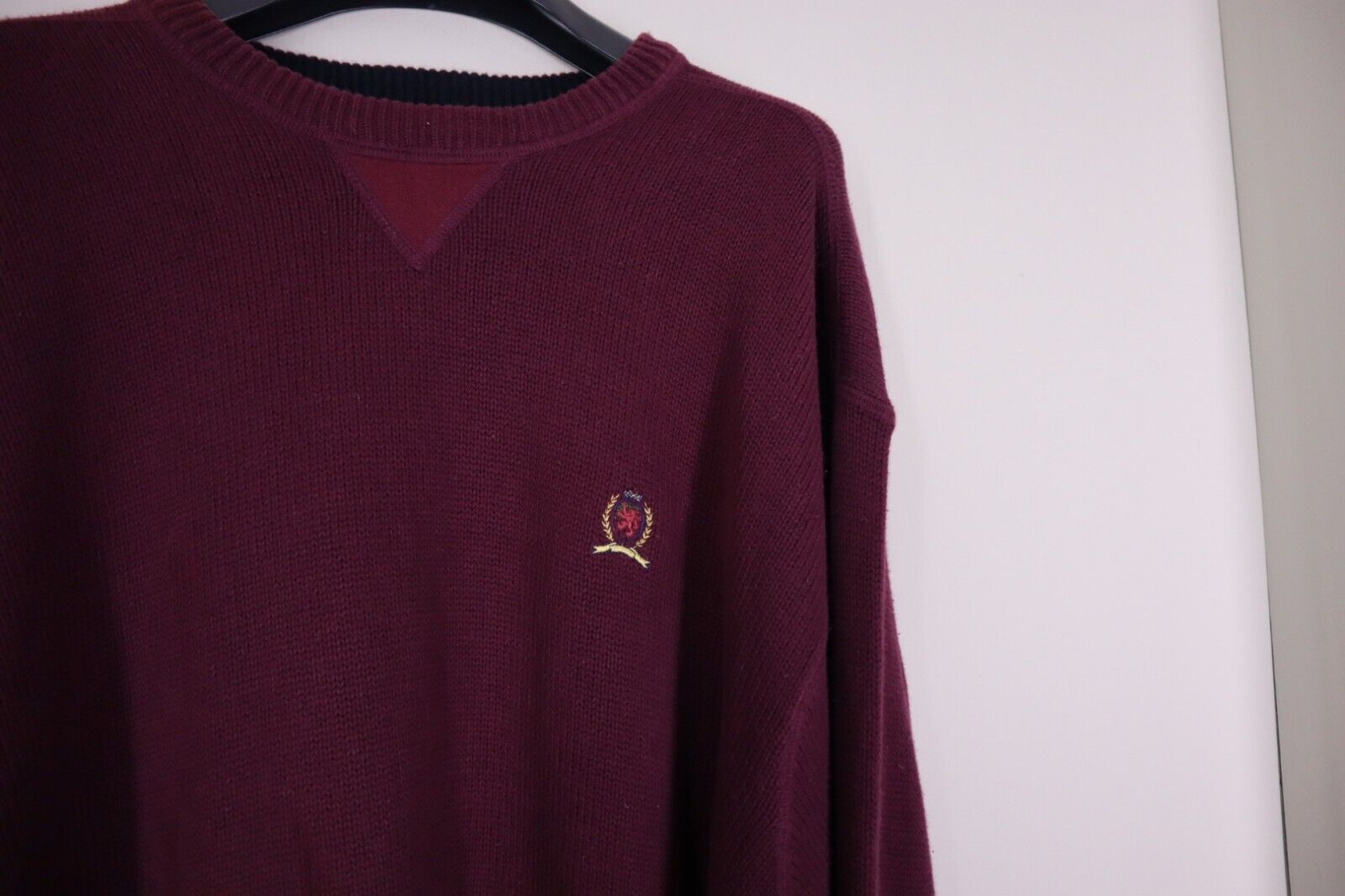 Maglione Dolcevita Tommy Hilfiger Uomo Taglia XL Pullover Cotone Logo