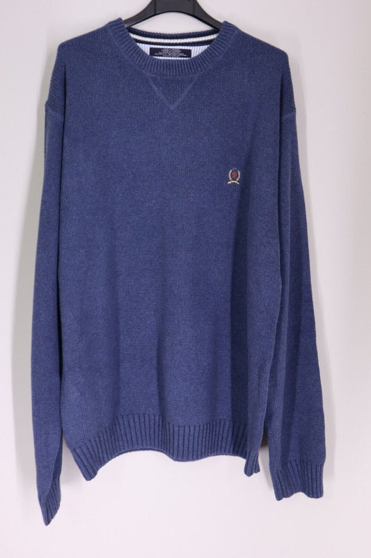 TOMMY HILFIGER- UOMO MAN FELPA PULLOVER MAGLIONE 100%LANA LABMSWOLL TG. L