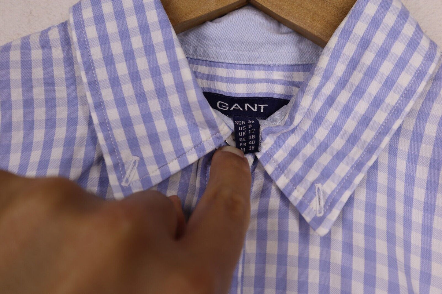 GANT - CAMICIA UOMO Manica lunga REGULAR cotone OXFORD quadri  TG M