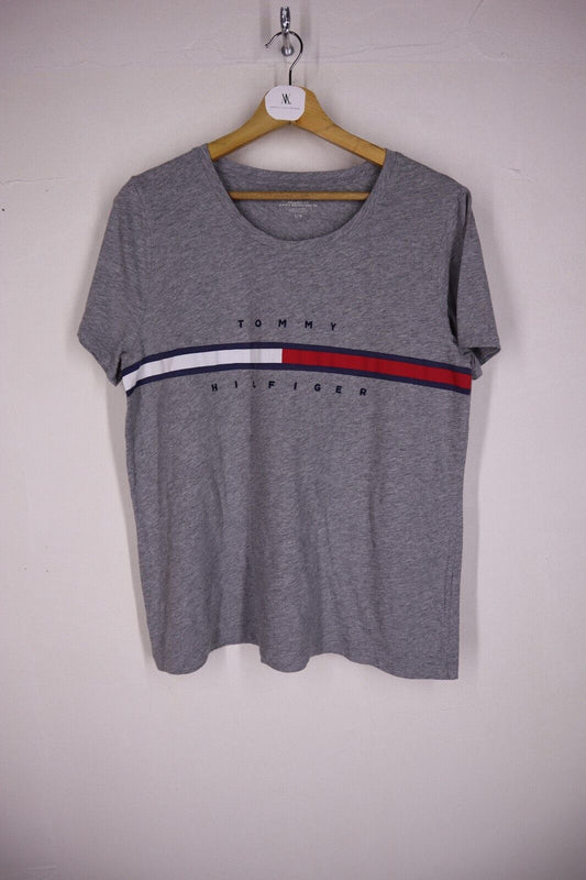 TOMMY HILFIGER T-Shirt Logo maglietta donna WOMAN TG L con manica corta