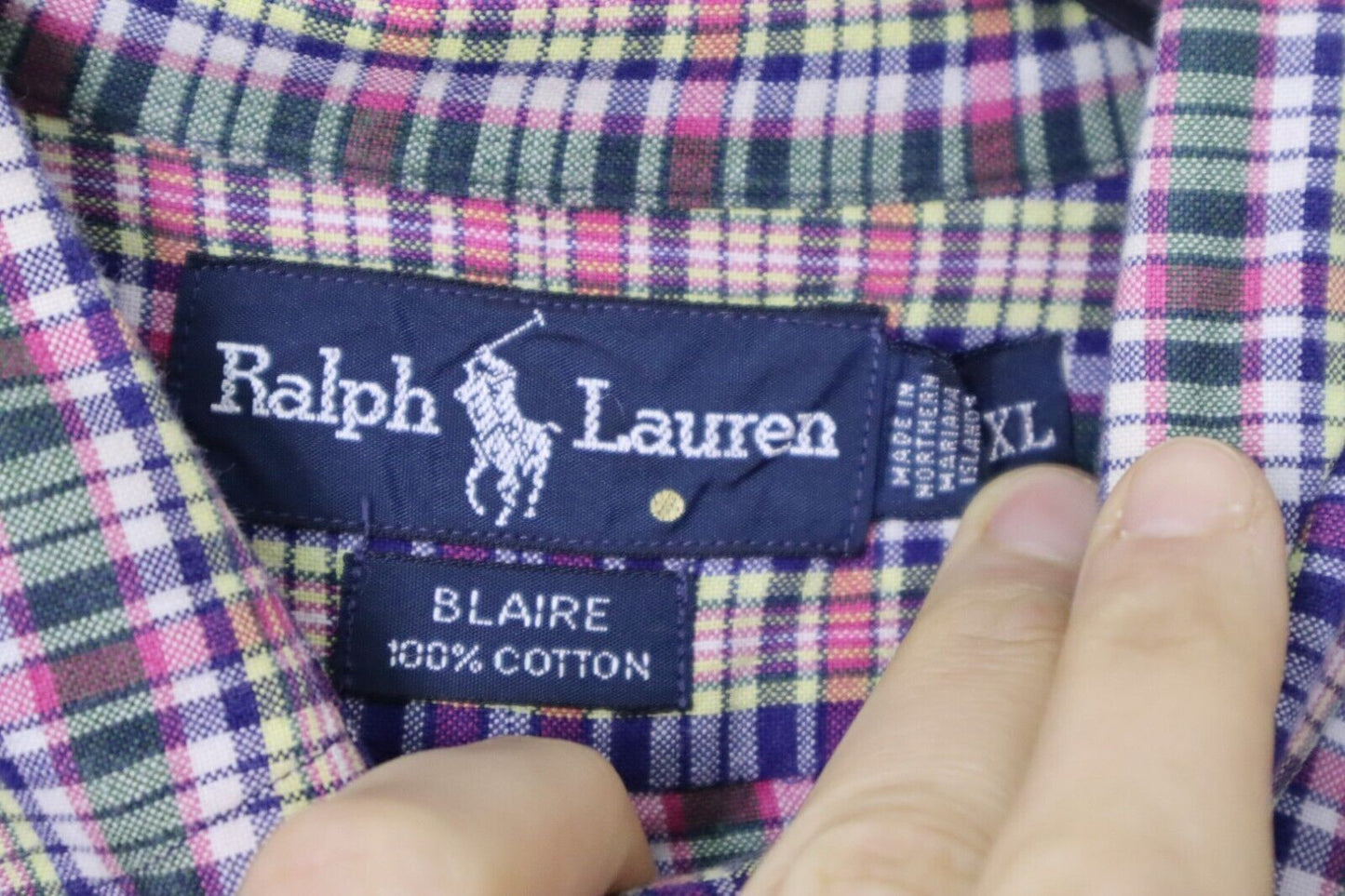 RALPH LAUREN CAMICIA UOMO MAN SHIRT TG.XL BLAIRE 100% COTTON LIKE 2XL