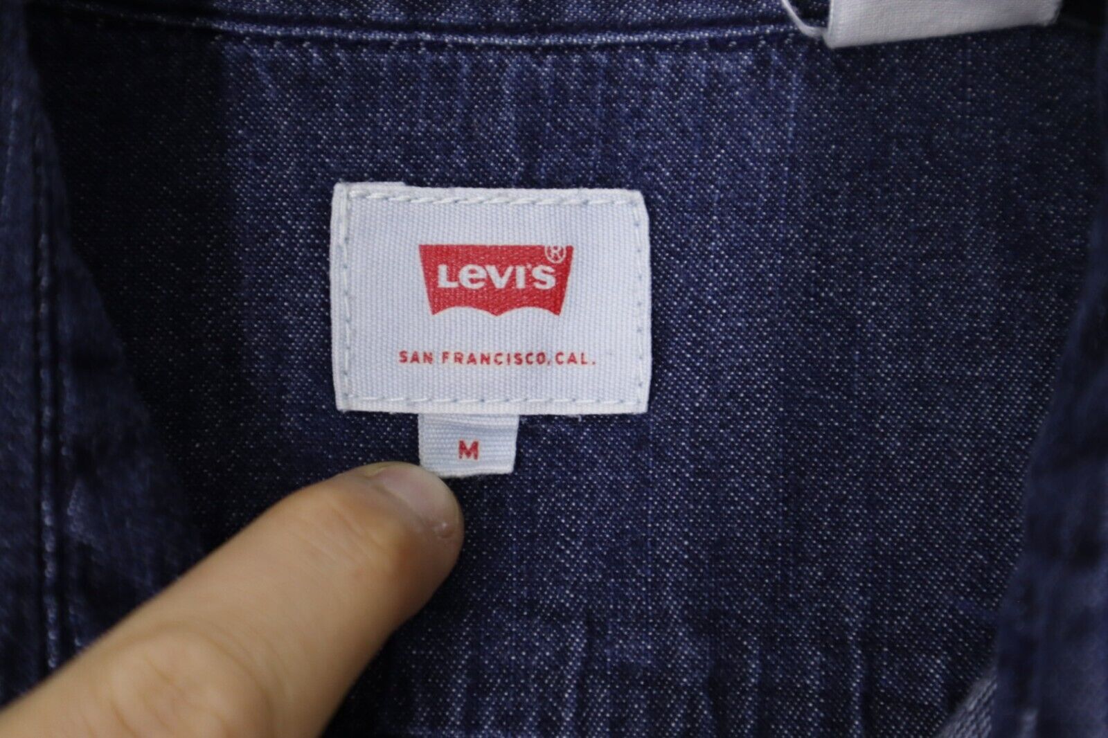 Levis - Camicia Uomo M Comfort Blu Notte Cotone Manica lunga Pre Owned TG.M 