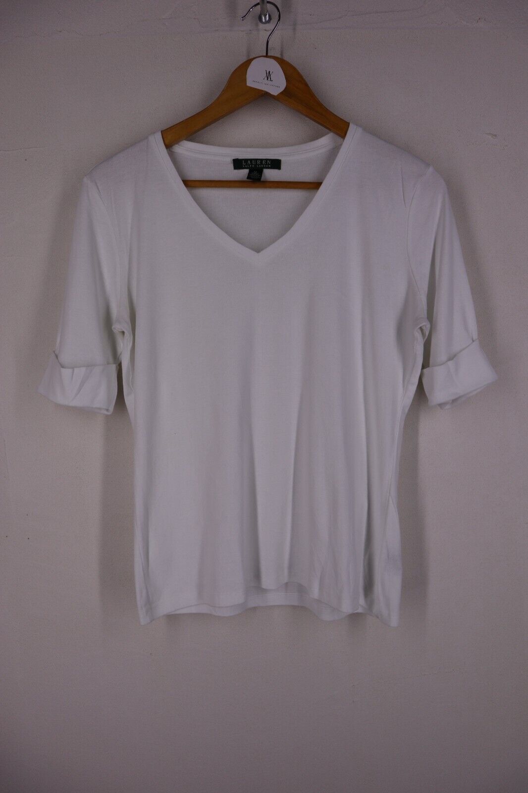 Ralph Lauren - T-Shirt Donna Cotone Woman Logo TG M SIZE M Manica 3/4