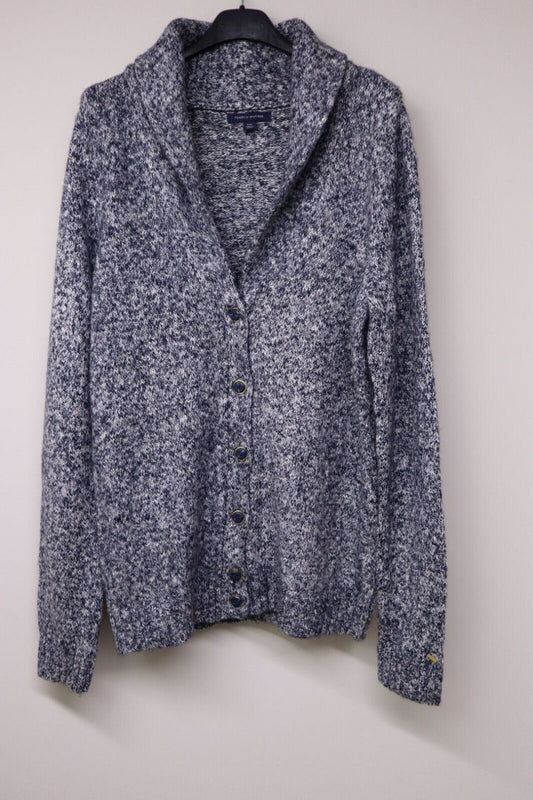 Tommy Hifiger - Donna Taglia L Grigio Maglioncino Cardigan In Cotone Sweater