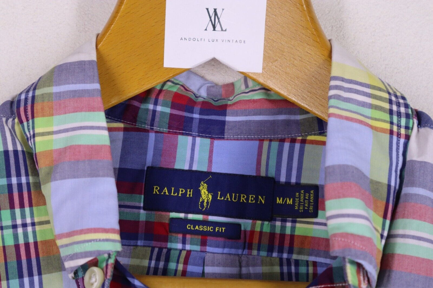 RALPH LAUREN -  CAMICIA MANICA CORTA UOMO MAN SHIRT TG M SIZE M