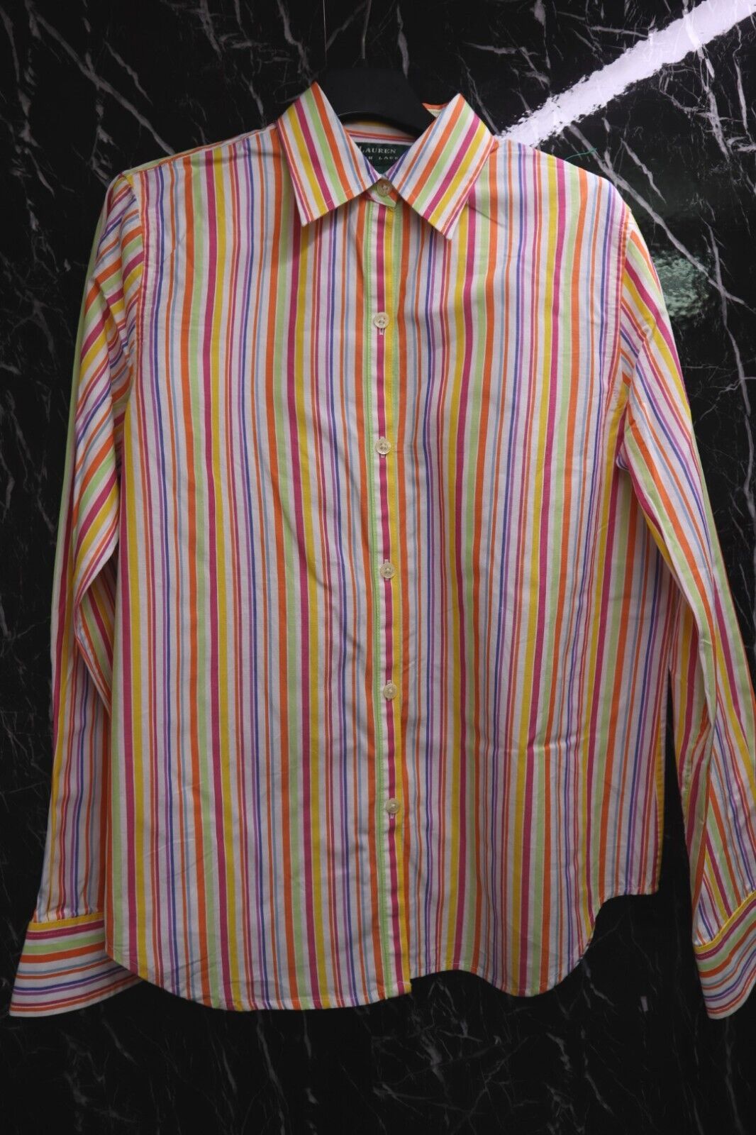 RALPH LAUREN - CAMICIA DONNA WOMAN SHIRT RIGHE OXFORD TG S SIZE S