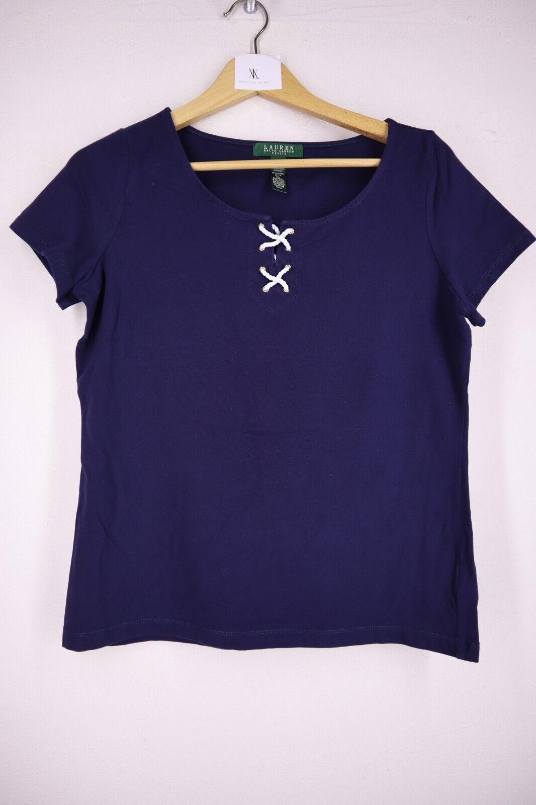 Ralph Lauren Donna - Maglia a Manica corta Cotone Woman Logo TG L EXCLUSIVE