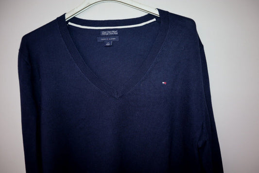 Maglione Tommy Hilfiger Uomo Taglia L Maglioncino Pullover Cotone & Cashmere 