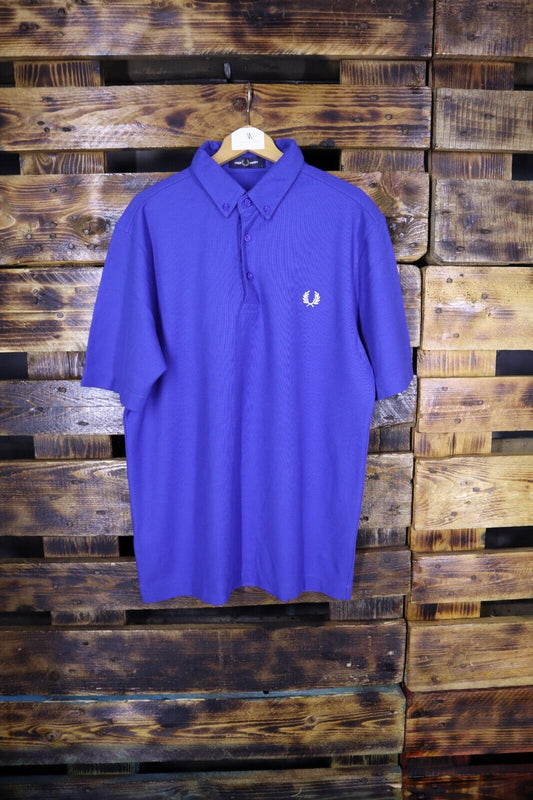 Polo FRED PERRY TG M Uomo Cotone COLORE BLU Man T-shirt Manica Corta Casual