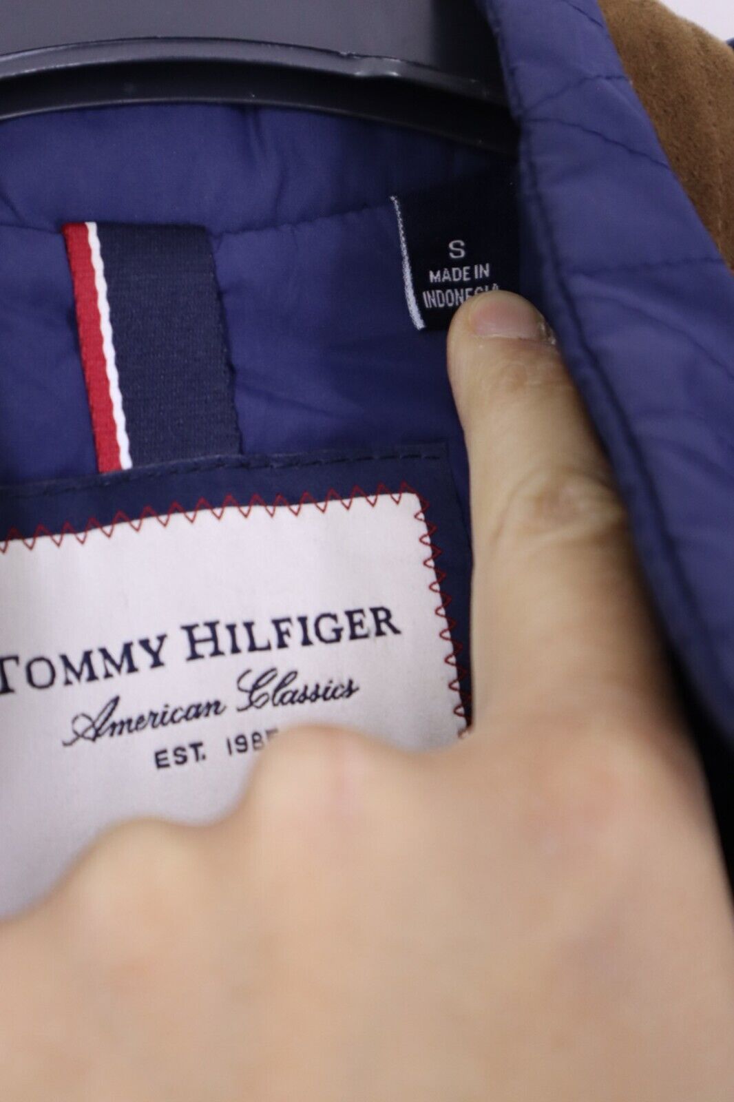 Tommy Hilfiger - Giubbotto Donna TG S SIZE S Giubbino Giacca Blu Piumino Inverno