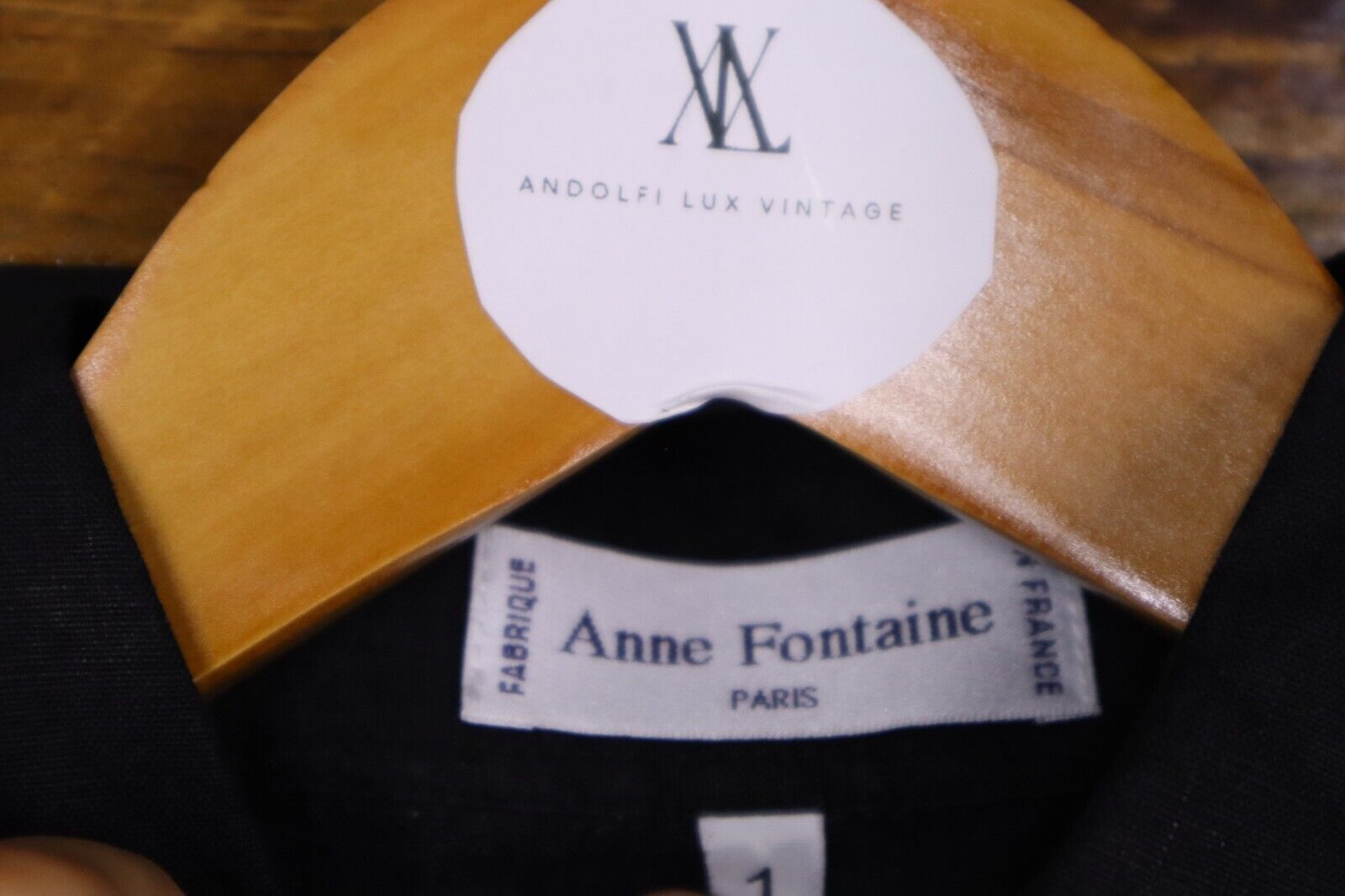 ANNE FONTAINE CAMICIA IN LINO COLORE NERO TG XS