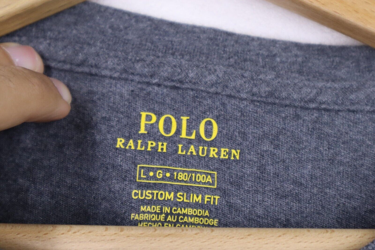 Polo Ralph Lauren T-Shirt Man Uomo TG L CUSTOM SLIM FIT SIZE L