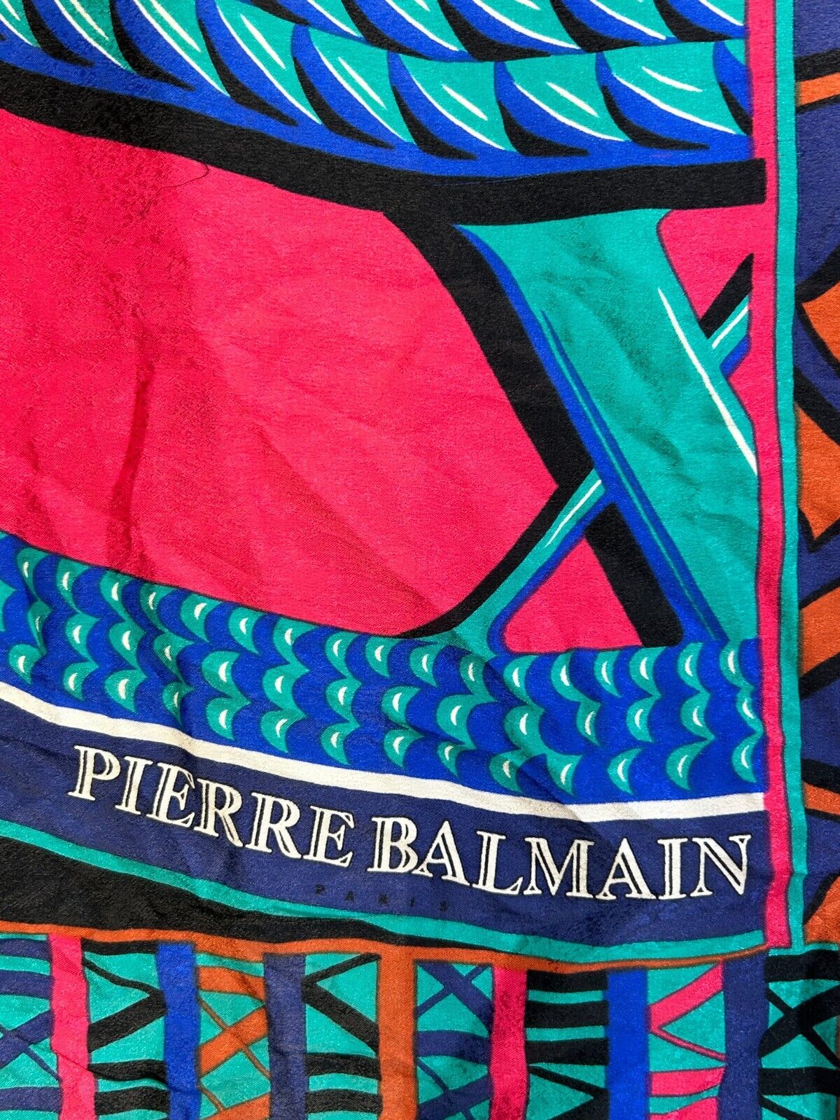 Foulard in seta Pierre Balmain silk scarf Vintage