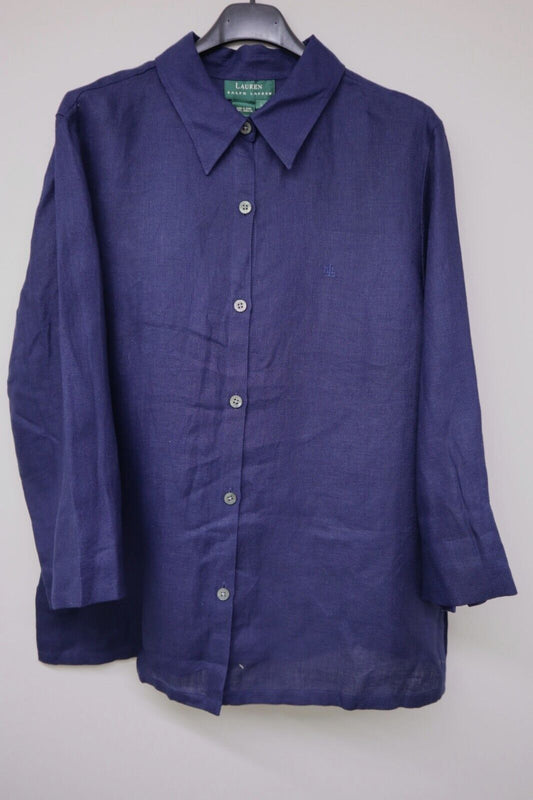 RALPH LAUREN CAMICIA  L SIZE L WOMAN CASUAL VINTAGE OXFORD SHIRT