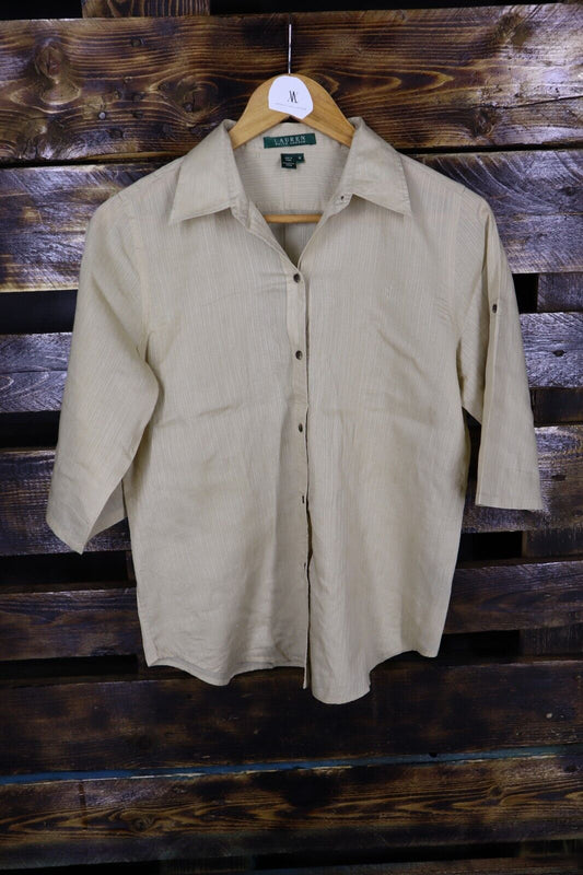 RALPH LAUREN CAMICIA DONNA TG M SIZE M WOMAN CASUAL VINTAGE SHIRT