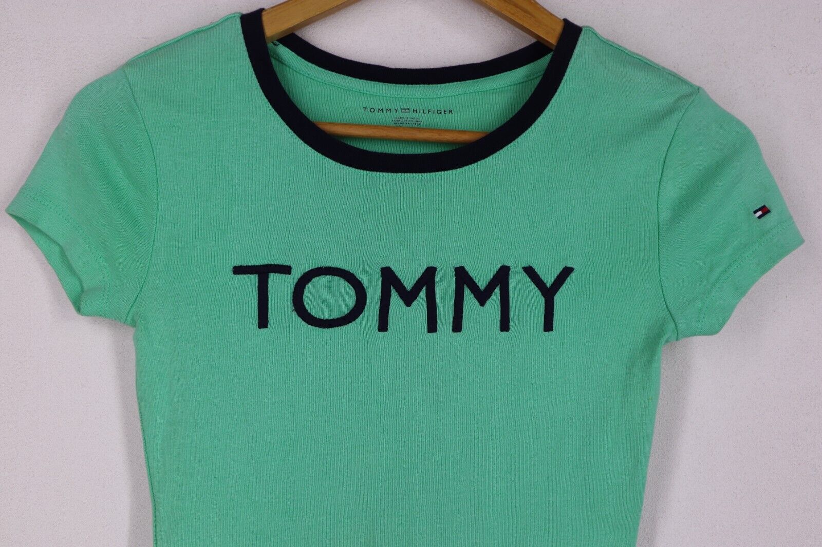 TOMMY HILFIGER T-Shirt Logo maglietta donna con manica corta TG XS SIZE XS