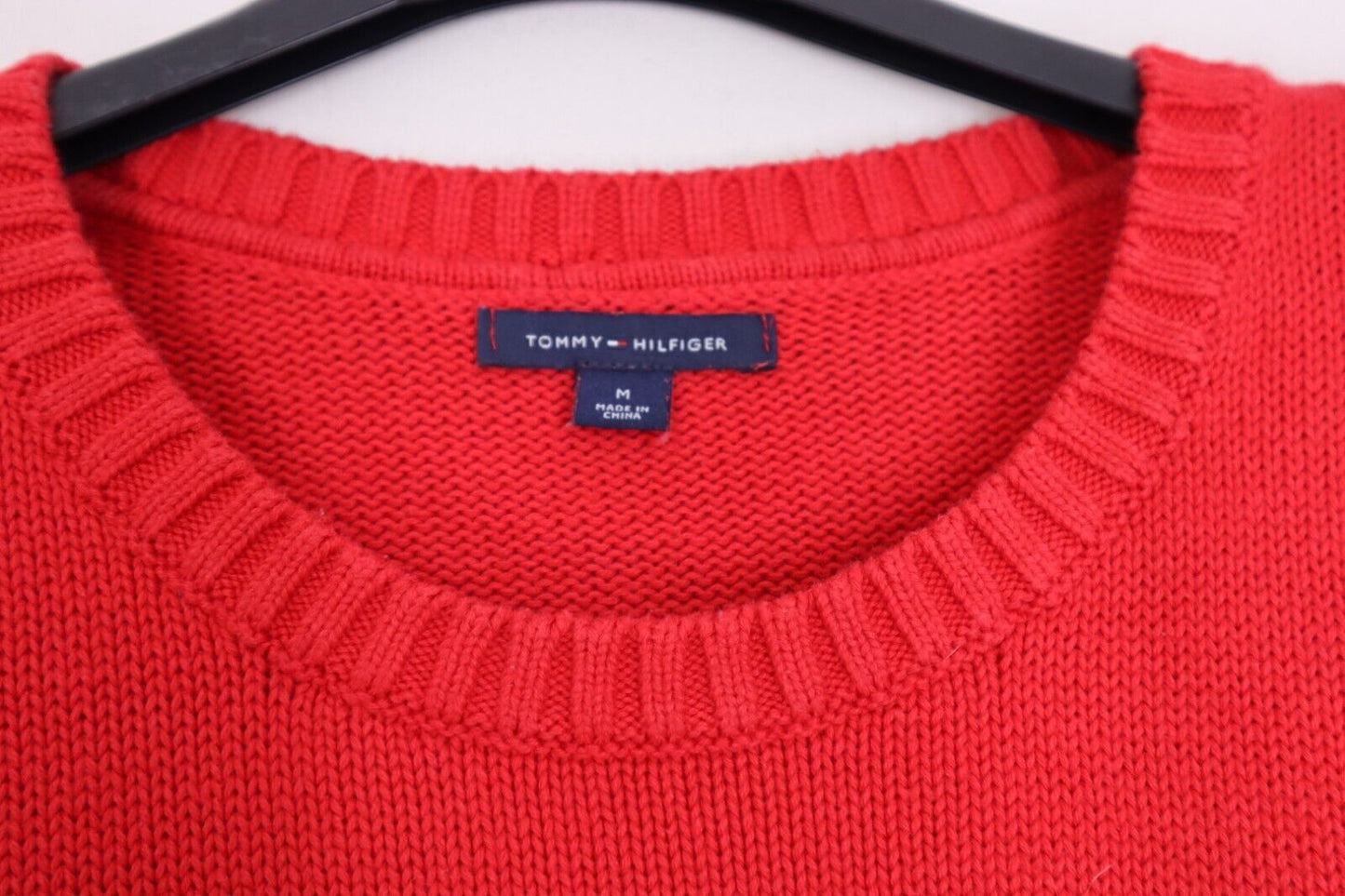 Tommy Hilfiger - Donna TG M SIZE M Maglione Maglioncino Cotone Pullover Logo