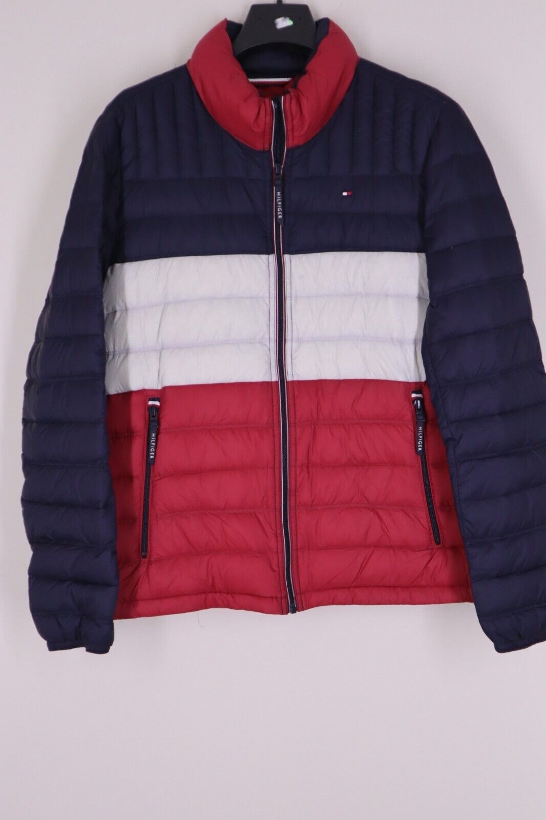 Tommy Hilfiger Giubbotto Uomo Taglia S Giubbino Giacca Blu Piumino Inverno