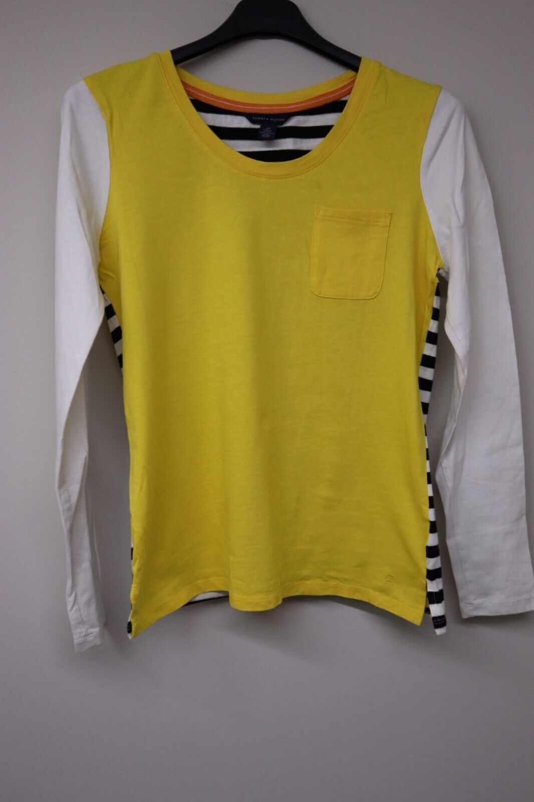 Tommy Hilfiger Donna - Maglia a Maniche Lunghe Cotone Woman Logo TG. S