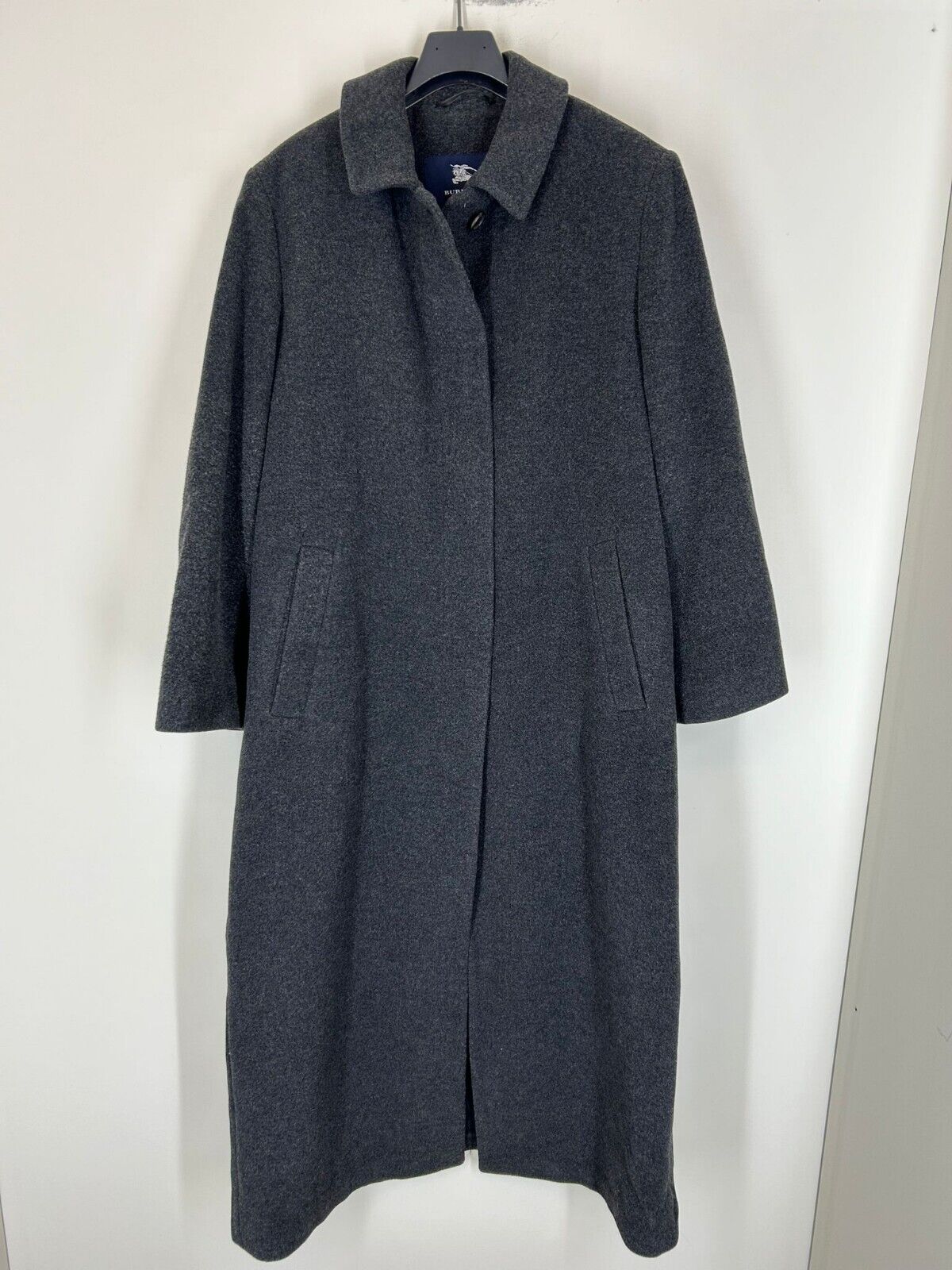 Burberry- Cappotto Classic Wool coat Burberry’s Woman trenchcoat Grey TG 46 IT