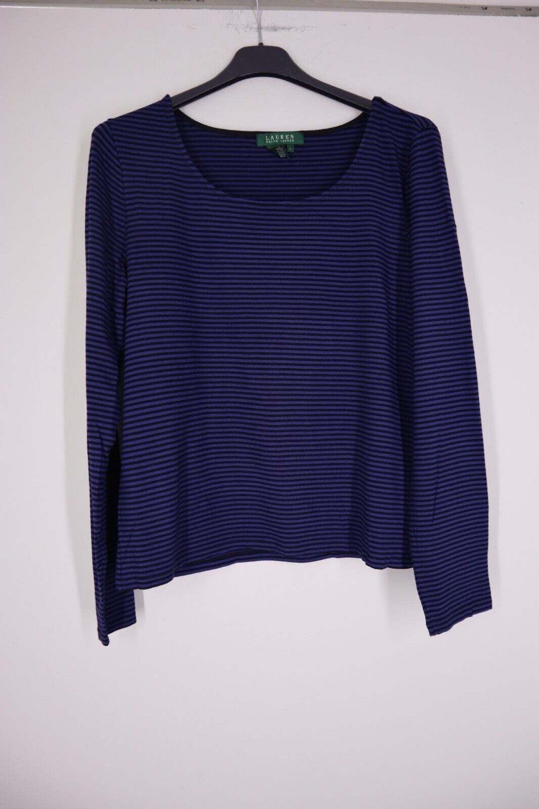 Ralph Lauren Donna - Taglia L Maglioncino Ricamato Sweater Woman Nero e Blu