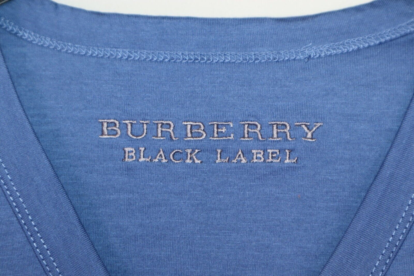 Burberry - T shirt Uomo Blu Con Logo Taglia L Size 3 Black Label