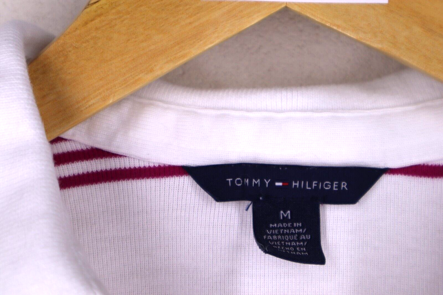 TOMMY HILFIGER POLO T-Shirt Logo maglietta donna WOMAN TG M con manica corta