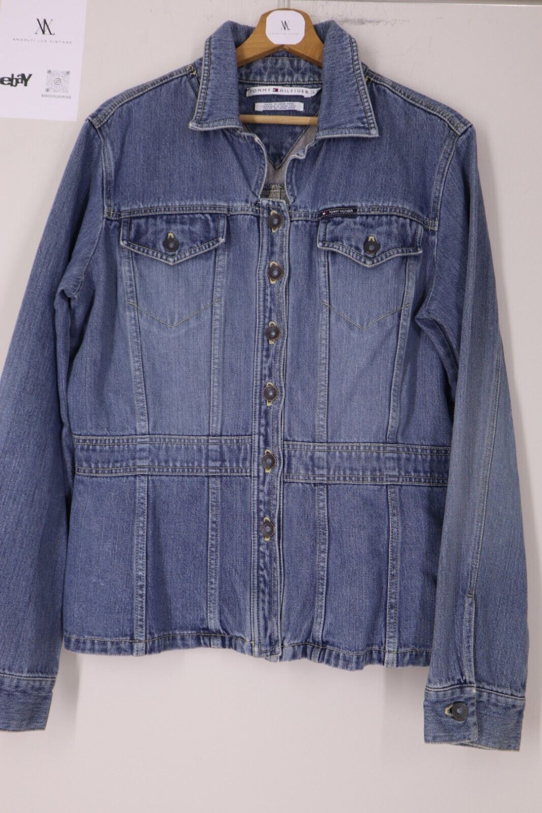 TOMMY HILFIGER DONNA - Giacca Jeans Denim TG L SIZE L Woaman