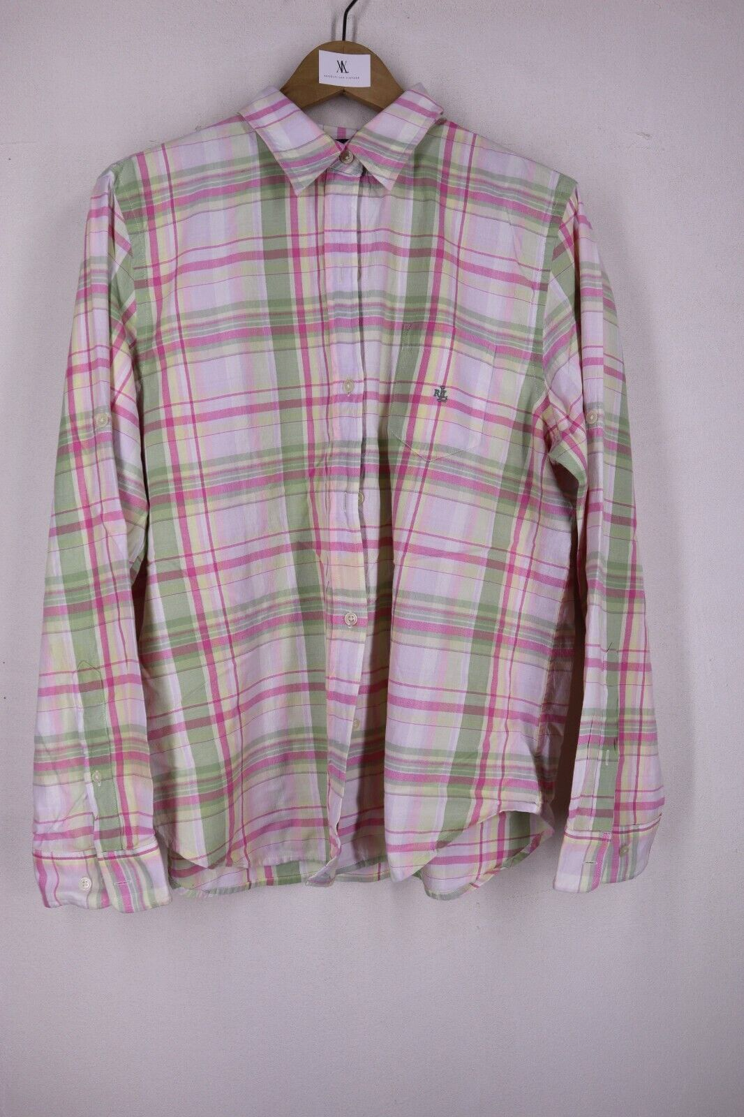 RALPH LAUREN CAMICIA DONNA TG M SIZE M WOMAN CASUAL VINTAGE SHIRT