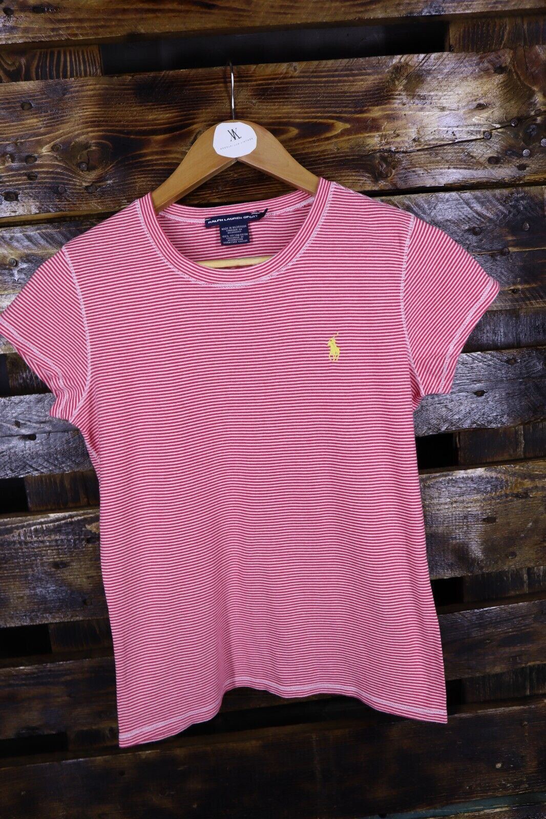 Ralph Lauren - T-Shirt Donna Cotone Woman Logo TG M SIZE M Manica Corta