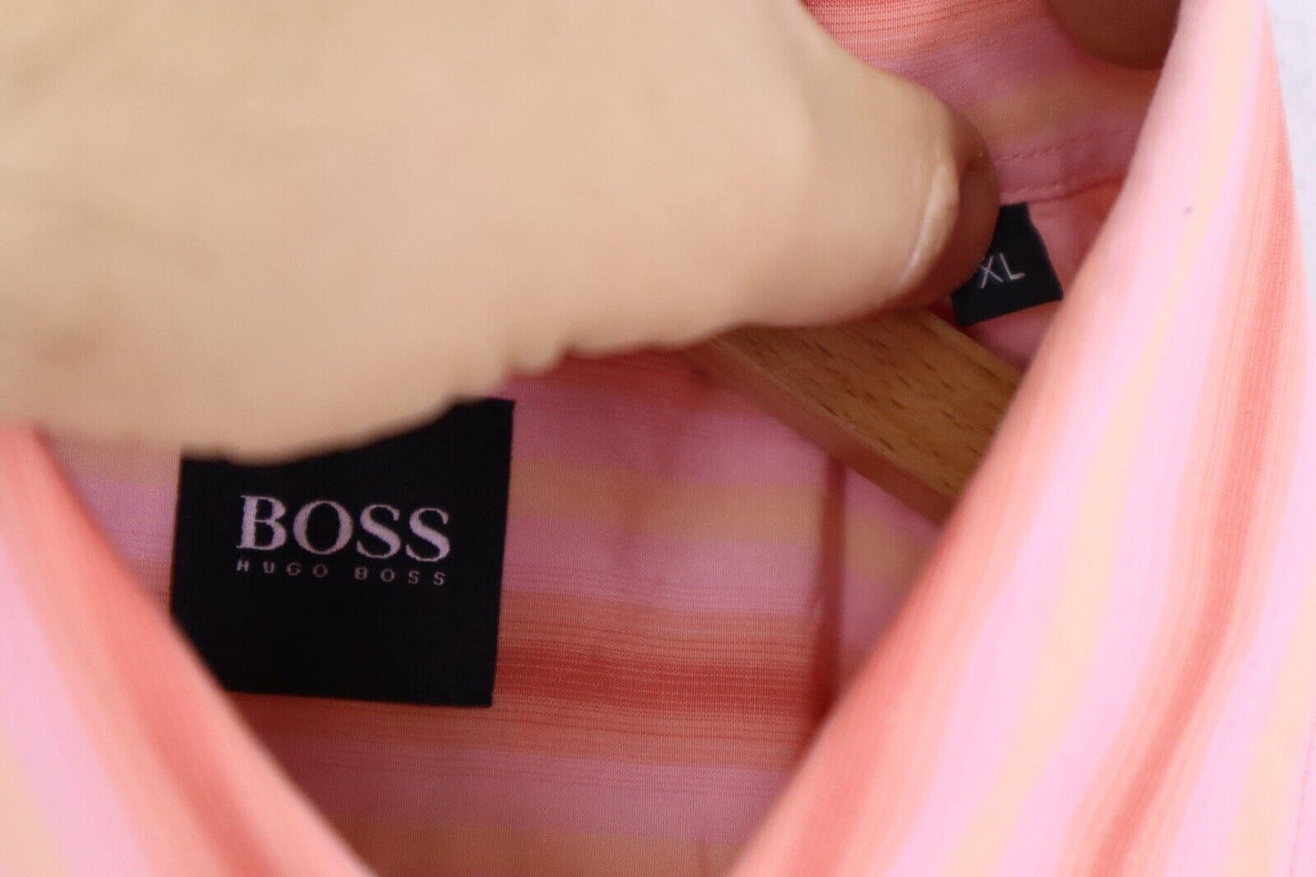 HUGO BOSS Camicia a RIGHE Shirt Hemd Chemise TG XL Uomo