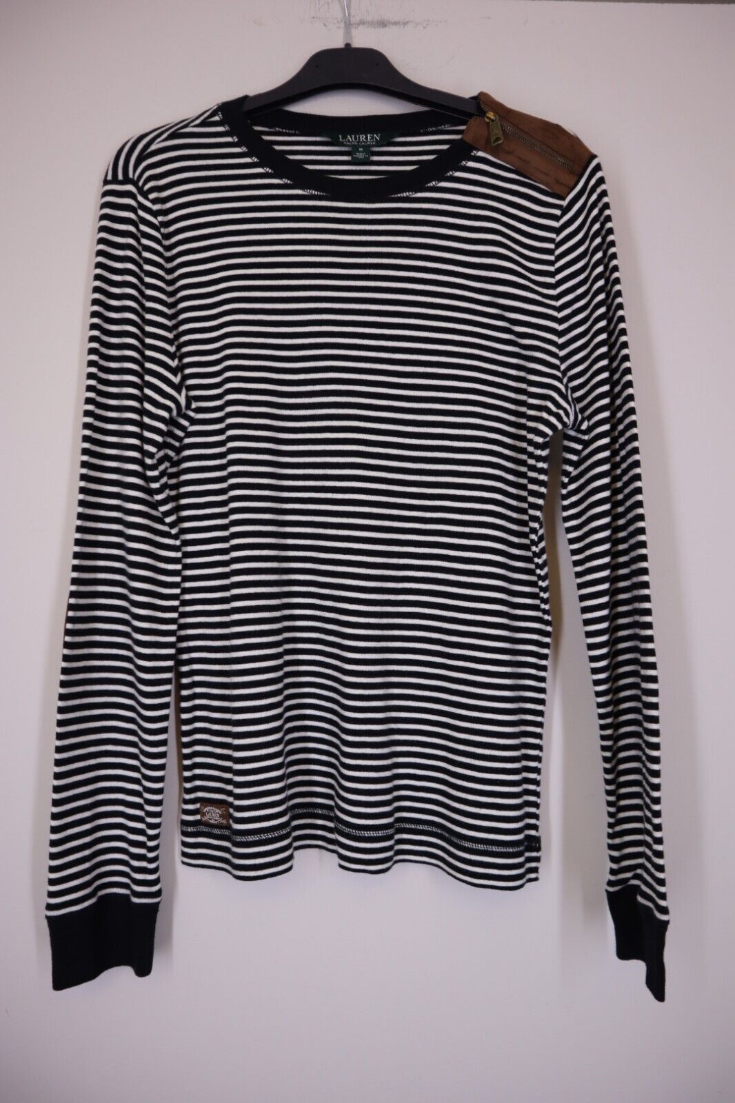 Ralph Lauren Donna - Maglia a Maniche Lunghe Cotone Woman Logo TG. M