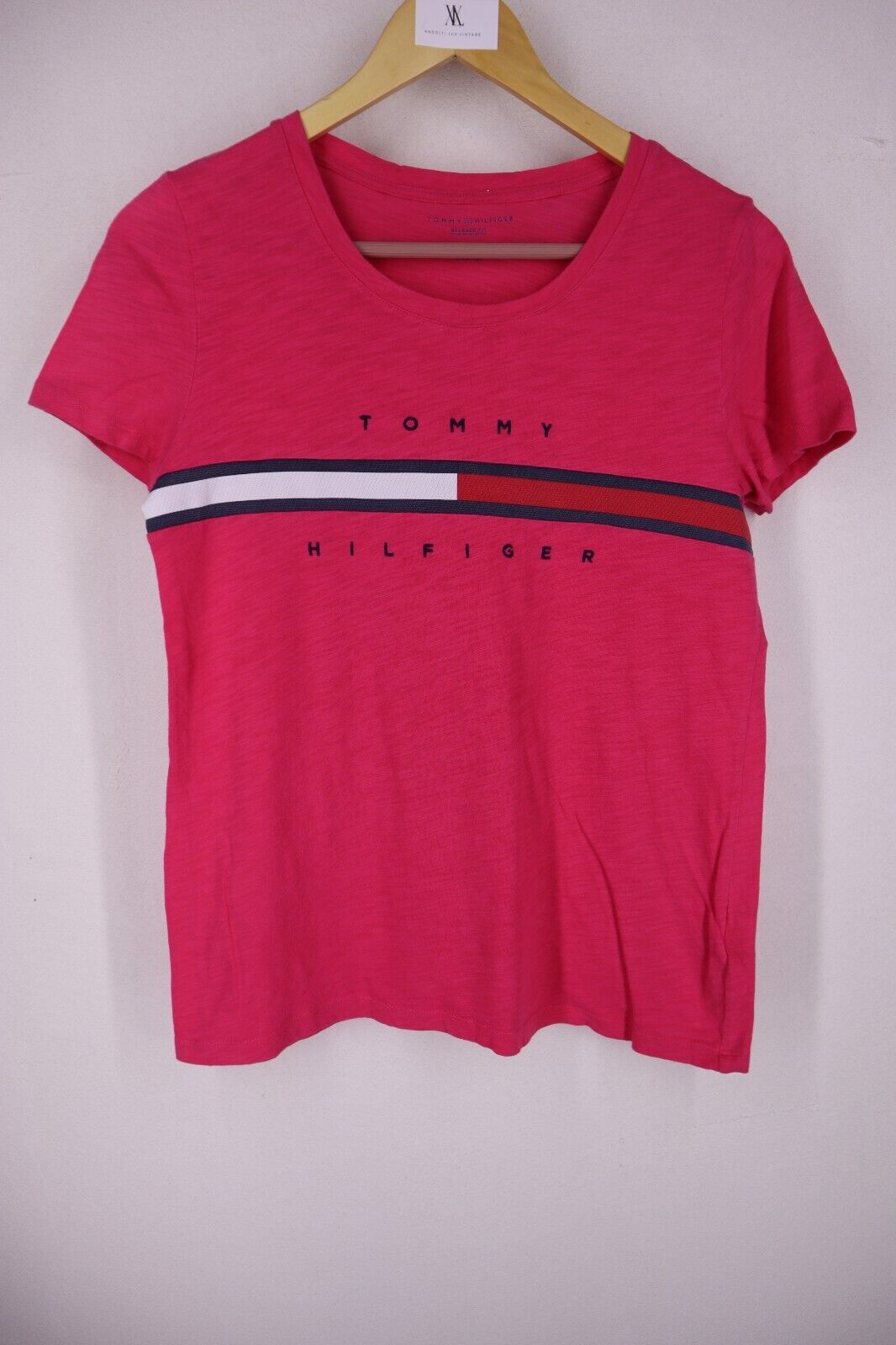 TOMMY HILFIGER T-Shirt Logo maglietta donna WOMAN TG XS SIZE XS con manica corta