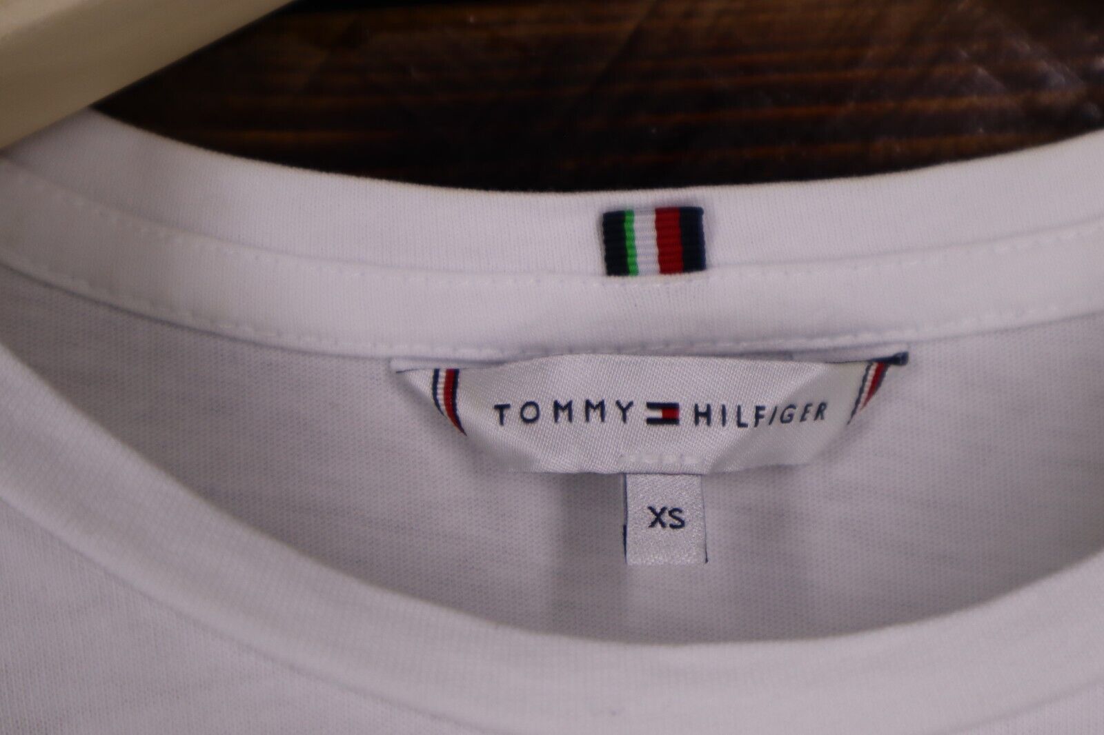 TOMMY HILFIGER T-Shirt Logo maglietta donna con manica corta TG XS SIZE XS