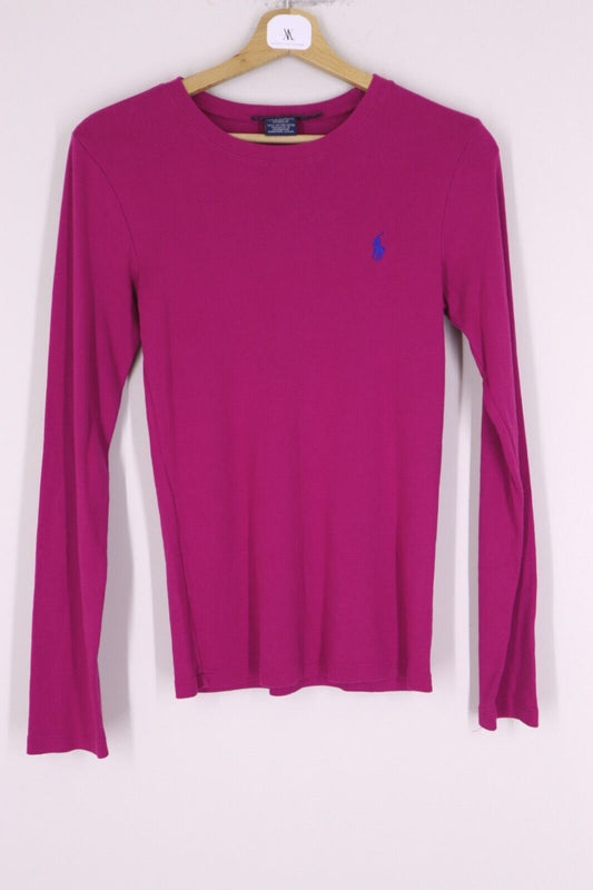 Ralph Lauren Donna - Maglia a Maniche Lunghe Cotone Woman Logo TG. M