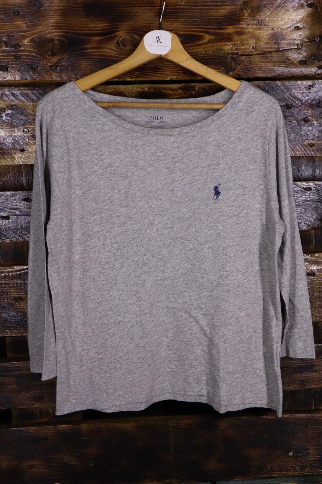 Ralph Lauren Donna - T-Shirt a Maniche Lunghe EXCLUSIVE Cotone Woman Logo TG L