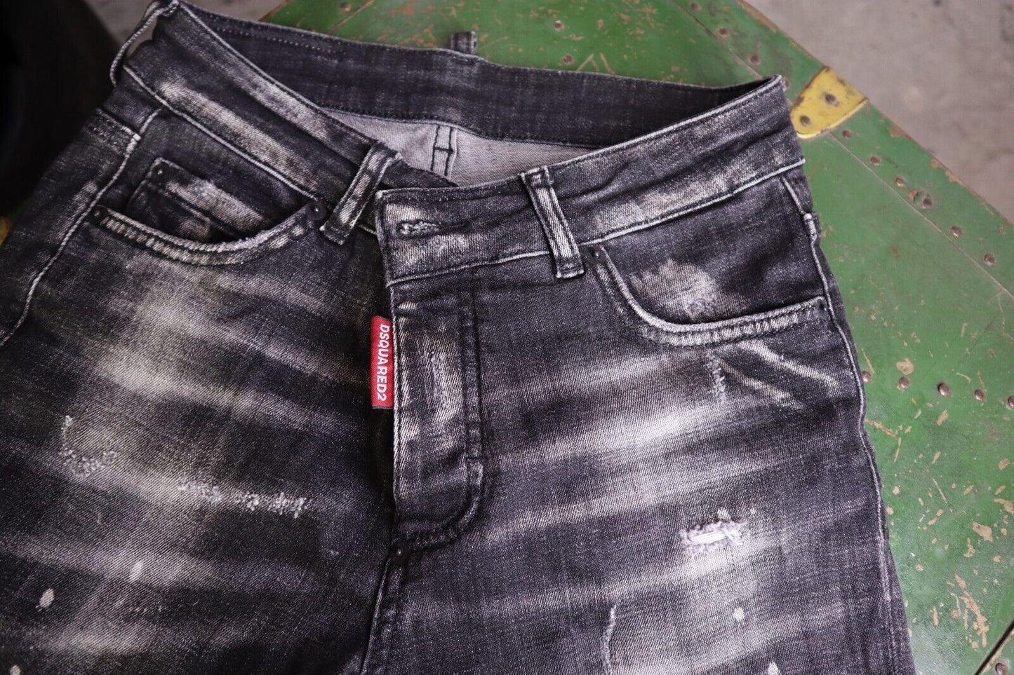 Dsquared 2 Jeans Donna Taglia 38 Scuri Slim Aderenti Doppia Chiusura Made Italy