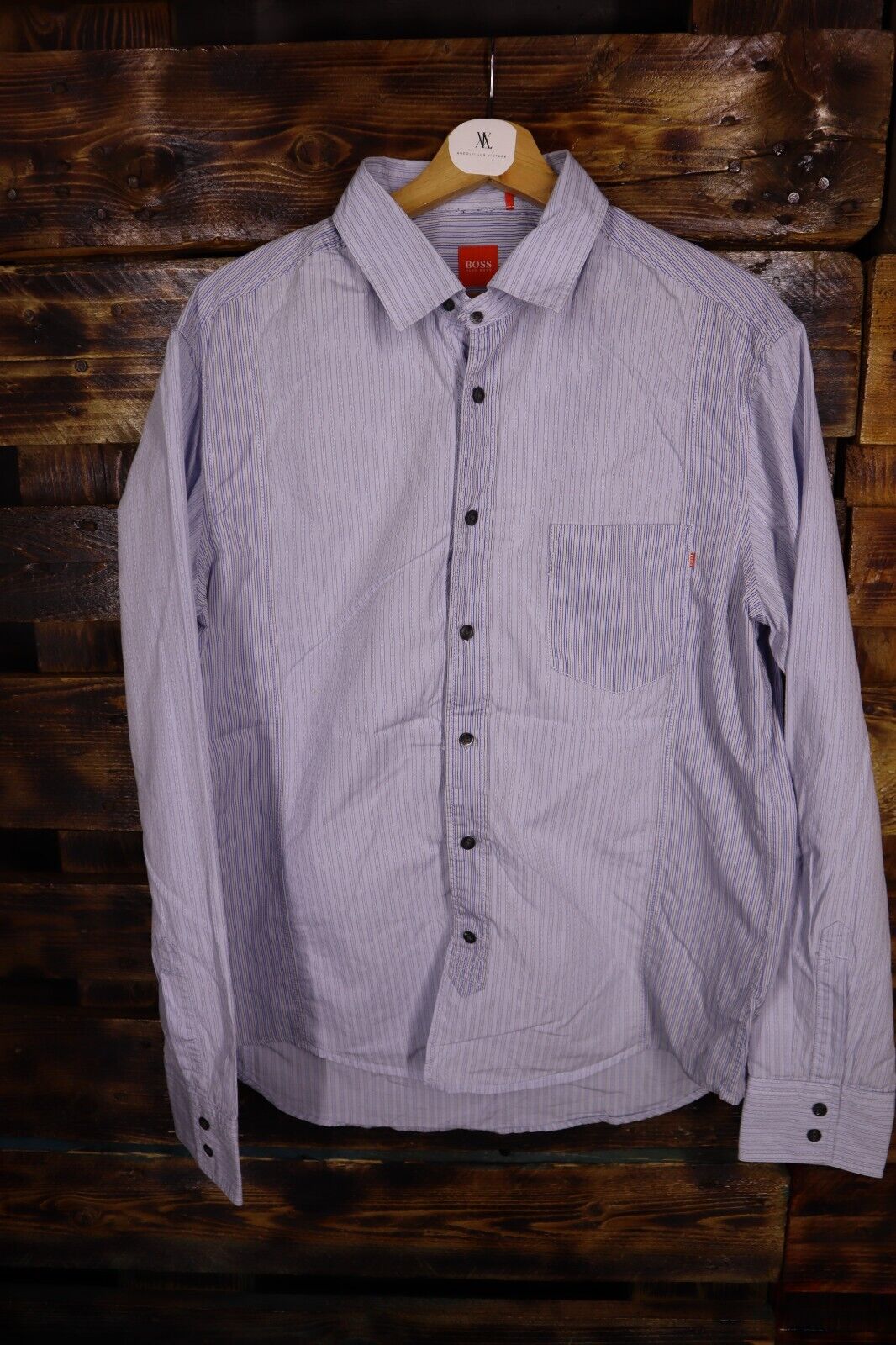 HUGO BOSS Camicia a RIGHE Shirt Hemd Chemise TG XL Uomo