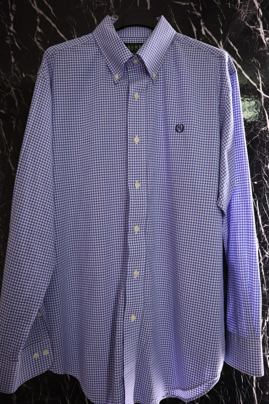 RALPH LAUREN - CAMICIA UOMO SIZE 15,5-1/2 SIZE L MAN CASUAL OXFORD SHIRT